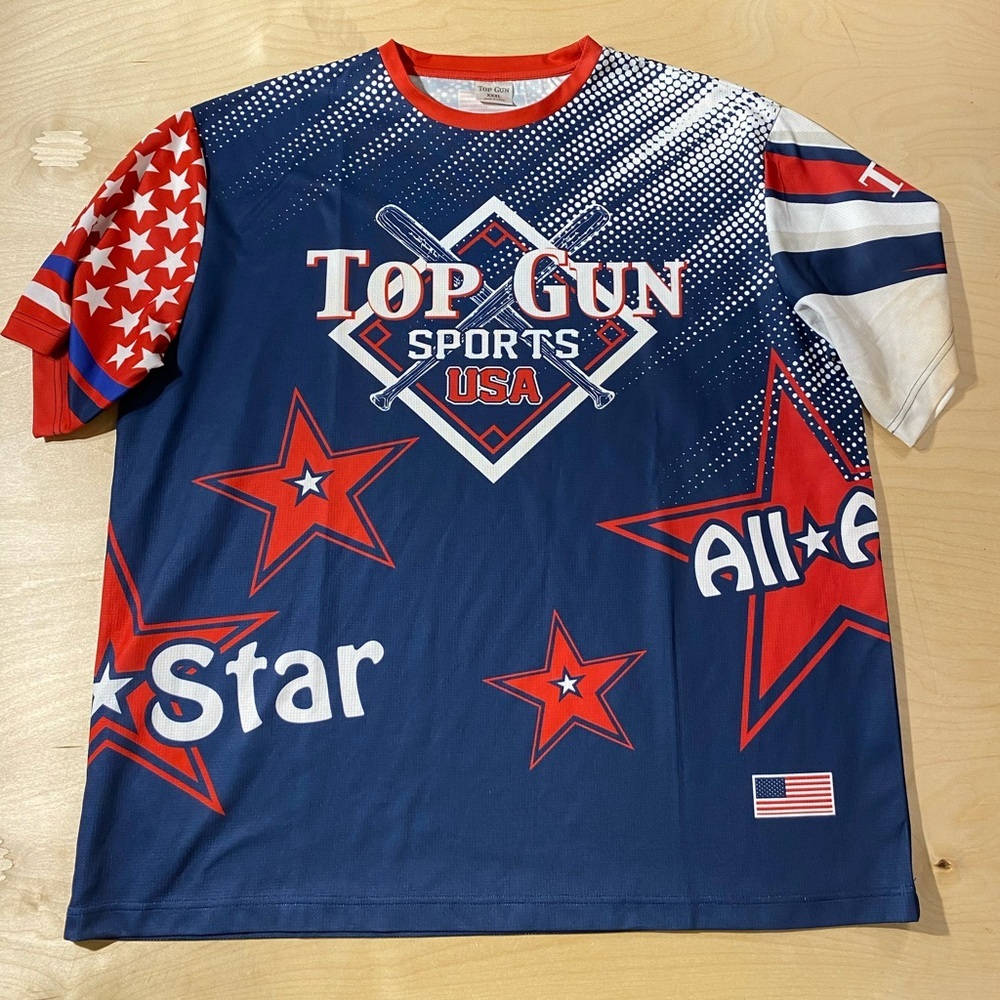 Top Gun Star Shirt - Red and Blue 3 XXX (GB)
